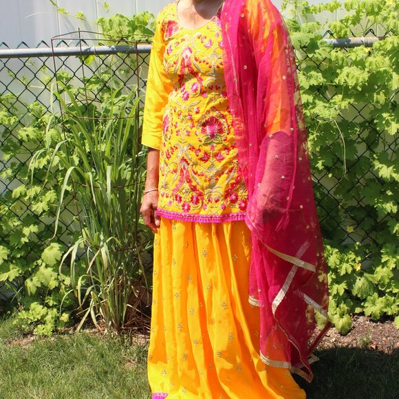 Yellow Lengha Choli - Picture 1 of 4
